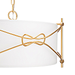 Люстра в форме цилиндра с белым тканевым абажуром Simple Knot варинант исполнения - 2 | Loft Concept в Ижевске