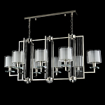 Люстра прямоугольной формы с 8-ю цилиндрическими плафонами из стекла Laurent варинант исполнения - 4 | Loft Concept в Ижевске