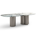 Стол обеденный мраморный с колоннами Marble Column Table варинант исполнения - 3 | Loft Concept в Ижевске