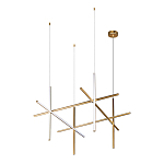 Люстра с 6-ю цилиндрическими плафонами на тонких тросах Trumpet tube варинант исполнения - 4 | Loft Concept в Ижевске