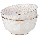 Обеденный сервиз белого цвета из фарфора на 6 персон 23 предмета Floral Charm варинант исполнения - 7 | Loft Concept в Ижевске