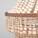Многоярусная люстра украшенная круглыми деревянными бусами Wooden Beads Chandelier L варинант исполнения - 2 | Loft Concept в Ижевске