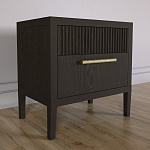 Прикроватная Тумбочка Primo с двумя ящиками Темный орех варинант исполнения - 2 | Loft Concept в Ижевске