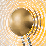 Бра с янтарным стеклянным диском и золотистыми акцентами Savio Glass Disc варинант исполнения - 7 | Loft Concept в Ижевске