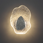 Бра с волнообразным стеклянным плафоном и вставкой из мрамора Liquid Stone варинант исполнения - 4 | Loft Concept в Ижевске