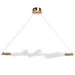 Люстра горизонтальная с волнистым белым плафоном Golden Swirl варинант исполнения - 2 | Loft Concept в Ижевске