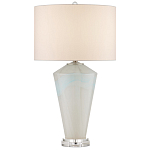 Настольная лампа стеклянная с тканевым абажуром Edges варинант исполнения - 3 | Loft Concept в Ижевске