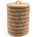 Плетеная корзина с крышкой из плетеного бананового дерева Zuwena Wicker Basket варинант исполнения - 2 | Loft Concept в Ижевске