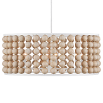 Люстра в форме цилиндра с вставками из деревянных бусин Wooden Beads варинант исполнения - 1 | Loft Concept в Ижевске
