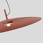 Подвесной светильник круглой формы с коричневым металлическим абажуром Halo Drift варинант исполнения - 2 | Loft Concept в Ижевске