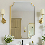 Зеркало в золотой деревянной раме Riviera варинант исполнения - 3 | Loft Concept в Ижевске