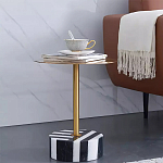 Дизайнерский журнальный стол с круглой столешницей на чёрно-белом основании Muruv варинант исполнения - 1 | Loft Concept в Ижевске