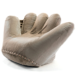 Дизайнерское плюшевое кресло в форме руки бежевое Poltronova Joe Plush Dove Grey варинант исполнения - 2 | Loft Concept в Ижевске