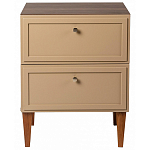 Тумба прикроватная бежевая из массива бука с 2-мя ящиками Wenge Light варинант исполнения - 2 | Loft Concept в Ижевске