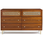 Комод с 6-ю ящиками с декором из ротанга Degarmo Chest of Drawers варинант исполнения - 2 | Loft Concept в Ижевске