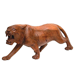 Статуэтка в виде тигра из дерева суар Predator варинант исполнения - 1 | Loft Concept в Ижевске