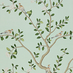 Обои ручная роспись Gustavian Garden Spring on white dyed paper варинант исполнения - 2 | Loft Concept в Ижевске