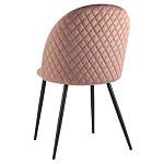 Мягкий стул в велюре пыльно-розового цвета Miruna Chair варинант исполнения - 4 | Loft Concept в Ижевске