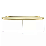 Кофейный столик овальный золотой Modern Mirror Gold Table варинант исполнения - 2 | Loft Concept в Ижевске