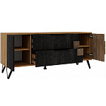 ТВ-тумба с  2-мя ящиками и закрытыми полками Stone Effect варинант исполнения - 3 | Loft Concept в Ижевске