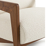 Кресло с обивкой из белого букле Armchair White Boucle варинант исполнения - 3 | Loft Concept в Ижевске