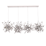 Люстра подвесная из четырех частей с металлическими круглыми элементами Terzani Argent варинант исполнения - 3 | Loft Concept в Ижевске