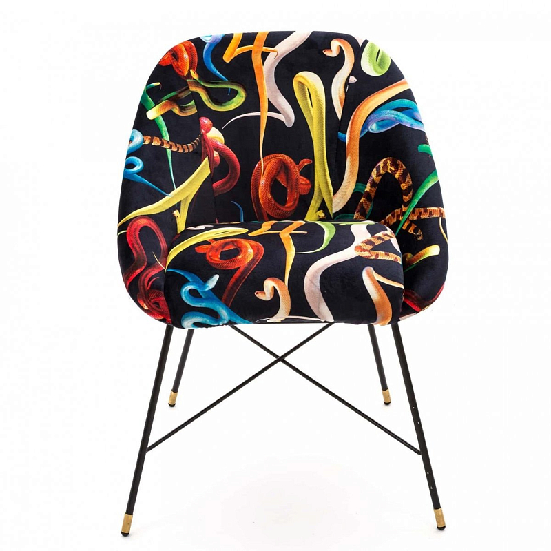 Кресло Seletti Padded Chair Snakes Мульти Черный в Ижевске | Loft Concept 