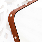 Зеркало прямоугольное в металлической раме с кожаной отделкой Loft in Reflection варинант исполнения - 4 | Loft Concept в Ижевске