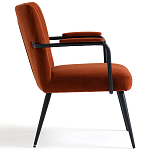 Кресло бархатное с подлокотниками на металлическом каркасе Oriel Retro Armchair варинант исполнения - 3 | Loft Concept в Ижевске