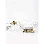 Конфетница из прозрачного рельефного стекла Eden Garden варинант исполнения - 4 | Loft Concept в Ижевске