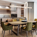 Подвесной линейный светильник Gilbertine Crystals Linear Hanging Lamp варинант исполнения - 4 | Loft Concept в Ижевске