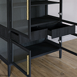 Витрина Primo со стеклянными фасадами и 2 ящиками Черный дуб варинант исполнения - 7 | Loft Concept в Ижевске