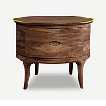 Прикроватный столик из дерева с 2-мя ящиками Moon Walnut Furniture варинант исполнения - 6 | Loft Concept в Ижевске