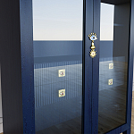 Дизайнерский шкаф витрина Elsa Dreams Blue с 4-мя ящиками варинант исполнения - 4 | Loft Concept в Ижевске