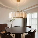 Люстра круглая Д150 см с абажуром из прямоугольных панелей Calling to Shine варинант исполнения - 3 | Loft Concept в Ижевске