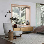 Приставной стол с отделкой из джута Juti D30 см варинант исполнения - 6 | Loft Concept в Ижевске