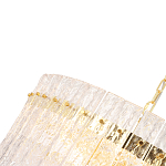 Люстра подвесная круглая с прозрачными рельефными стеклянными вставками и золотым основанием Textured Glass Chandelier варинант исполнения - 4 | Loft Concept в Ижевске