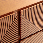 Комод с геометрическим рисунком на ящиках Anders Dark Wood варинант исполнения - 4 | Loft Concept в Ижевске