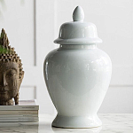 Ваза белая с крышкой однотонная Chinoiserie Ceramics варинант исполнения - 2 | Loft Concept в Ижевске