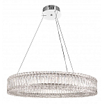 Люстра подвесная круглая из прозрачного хрусталя с корпусом из металла цвета хром Selfsufficient варинант исполнения - 5 | Loft Concept в Ижевске