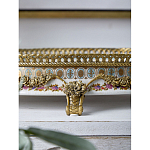 Чаша с цветочным орнаментом на бронзовых ножках Eden Garden варинант исполнения - 4 | Loft Concept в Ижевске