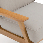 Кресло с каркасом из массива дуба Deniaud Oak Beige Armchair варинант исполнения - 5 | Loft Concept в Ижевске