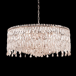 Люстра круглая с хрустальными подвесками на серебряном каркасе Roul Crystal Light варинант исполнения - 1 | Loft Concept в Ижевске