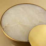 Бра в форме диска из бежевого алебастра Cryptocrystalline Stone варинант исполнения - 2 | Loft Concept в Ижевске