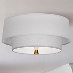 Потолочный светильник круглый серый с тканевым абажуром Ground Gray варинант исполнения - 2 | Loft Concept в Ижевске