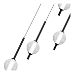 Люстра светодиодная каскадная с 4-мя сферическими стеклянными плафонами Splatter варинант исполнения - 4 | Loft Concept в Ижевске