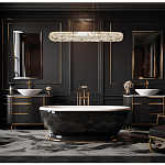 Люстра овальная с мозаичным хрустальным оформлением Sparks of Crystal варинант исполнения - 3 | Loft Concept в Ижевске