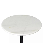 Кофейный столик с белой мраморной столешницей на черном основании Tall Coffee Black and White Table варинант исполнения - 4 | Loft Concept в Ижевске