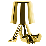 Настольная лампа фигурная золотого цвета с гладким абажуром Высота 17 см Sophia варинант исполнения - 2 | Loft Concept в Ижевске