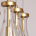 Люстра с 7-ю прозрачными плафонами из стекла в форме капли Lucid Rain  варинант исполнения - 9 | Loft Concept в Ижевске